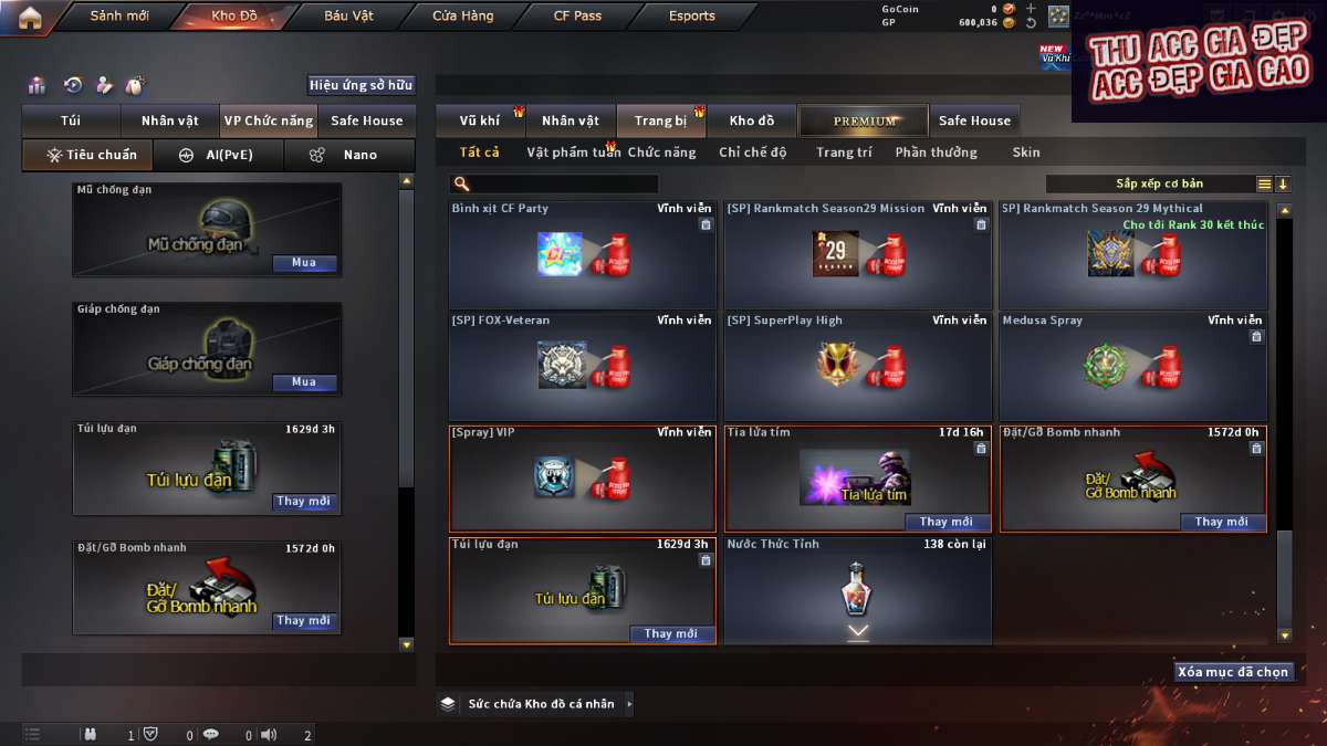 shop acc cf uy tin gia re